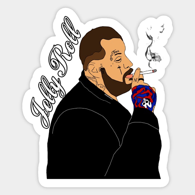 Jelly Roll Smoking Sticker by Hatorunato Art